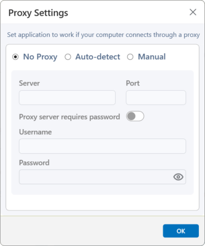 Proxy setting